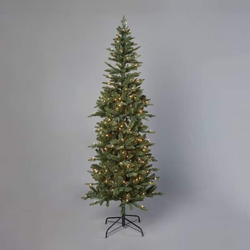 7' Pre-Lit Slim Balsam Fir Artificial Christmas Tree Clear Lights - Wondershop™ | Target