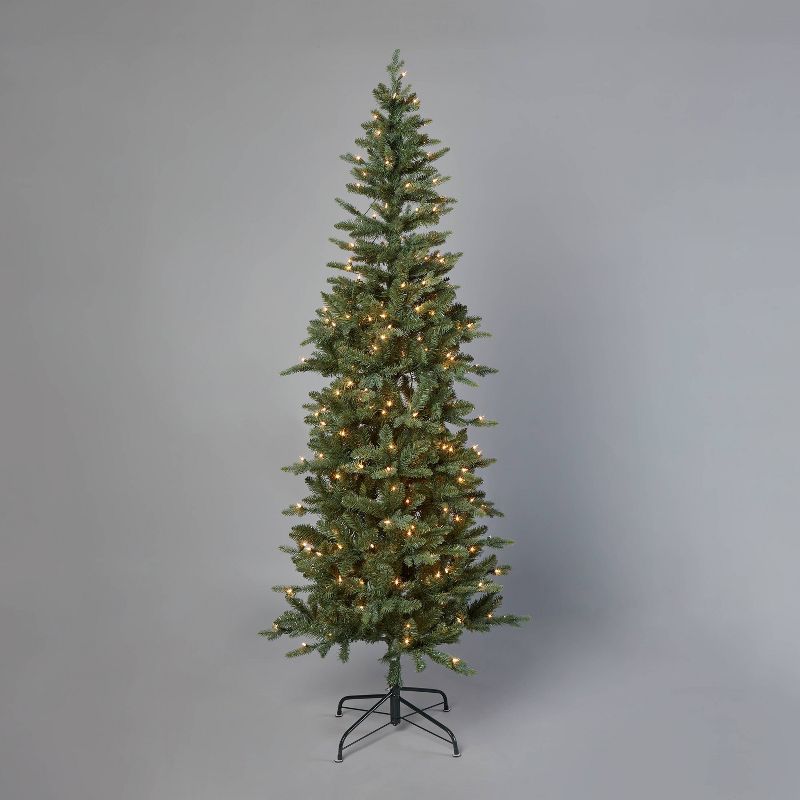7&#39; Pre-Lit Slim Balsam Fir Artificial Christmas Tree Clear Lights - Wondershop&#8482; | Target