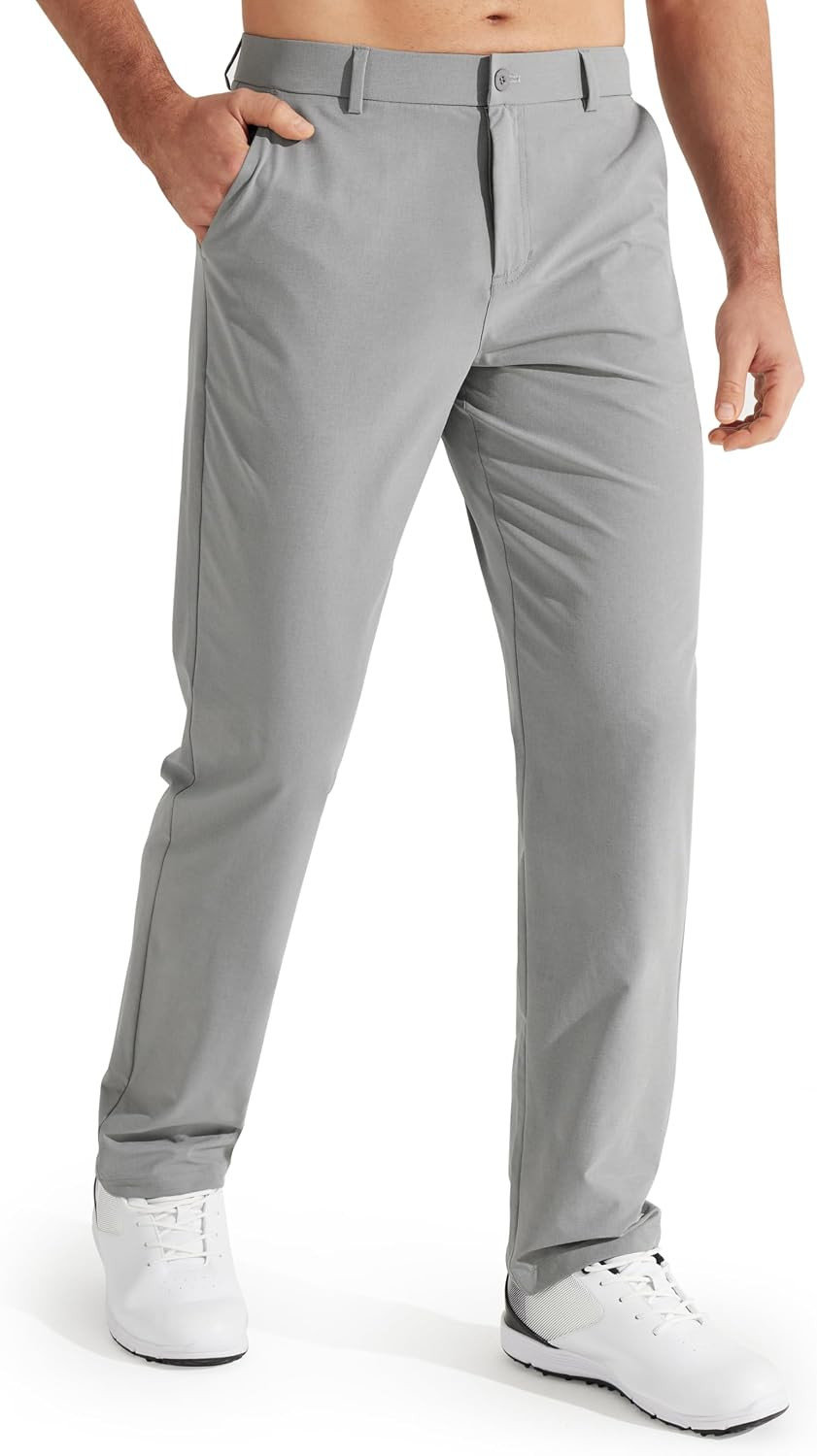 Libin Mens Golf Pants Stretch Work Dress Pants 30"/32"/34" Quick Dry Lightweight Casual Comfy Trousers with Pockets | Amazon (US)