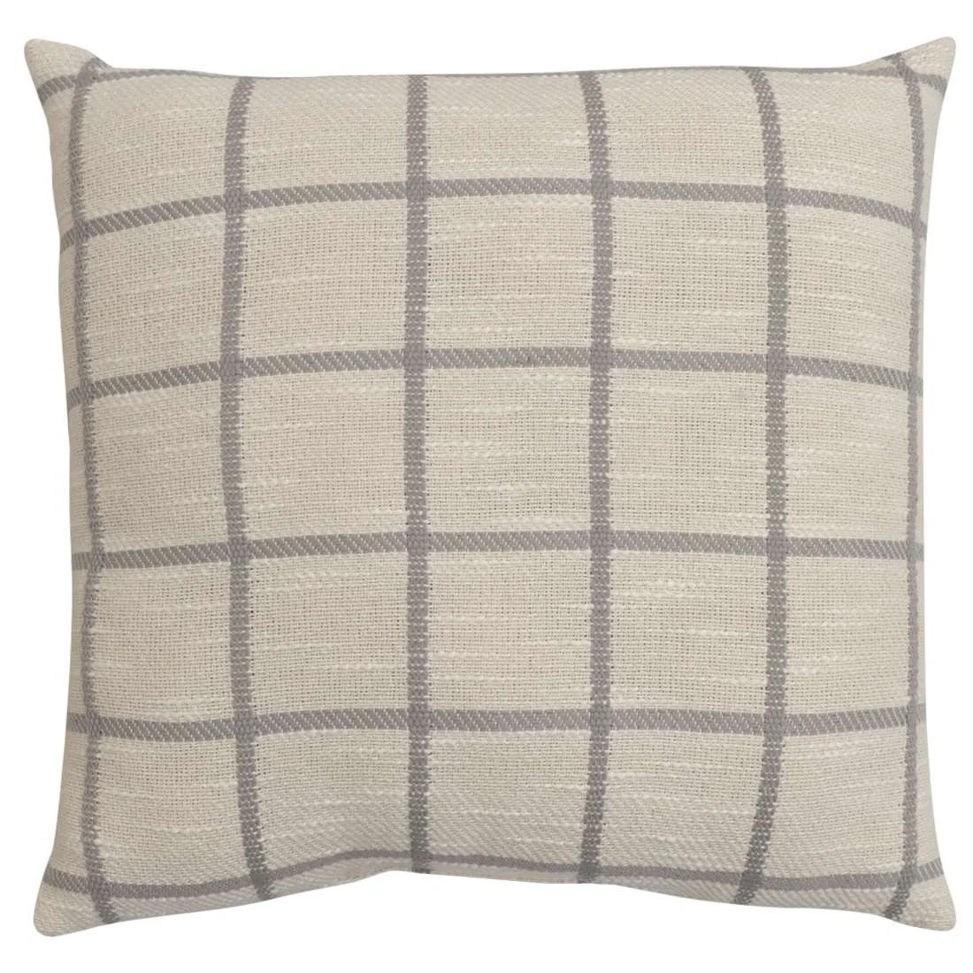 Mainstays 18"x18" Windowpane Ivory grey Decorative Pillow for Adults | Walmart (US)