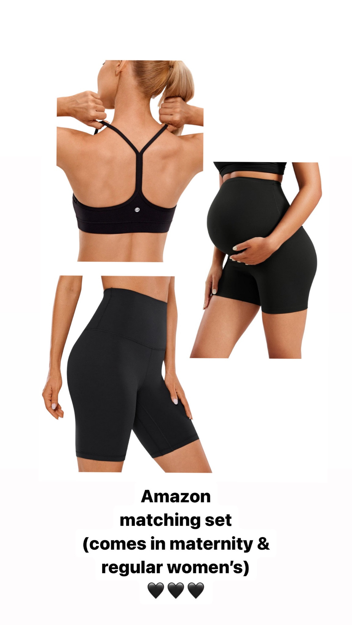 Amazon matching set that is super budget friendly and high-quality!

Biker shorts come in maternity and are a great comfortable fit!

#LTKBump #LTKFitness #LTKTravel