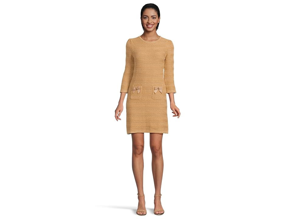 Lilly Pulitzer Rhysa Sweater Dress Women's Dress Rattan Metallic : LG, Acrylic/Nylon | Zappos