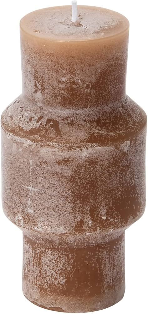 Creative Co-Op Unscented Totem Pillar, Cappuccino Candles, 3" L x 3" W x 6" H, Brown | Amazon (US)