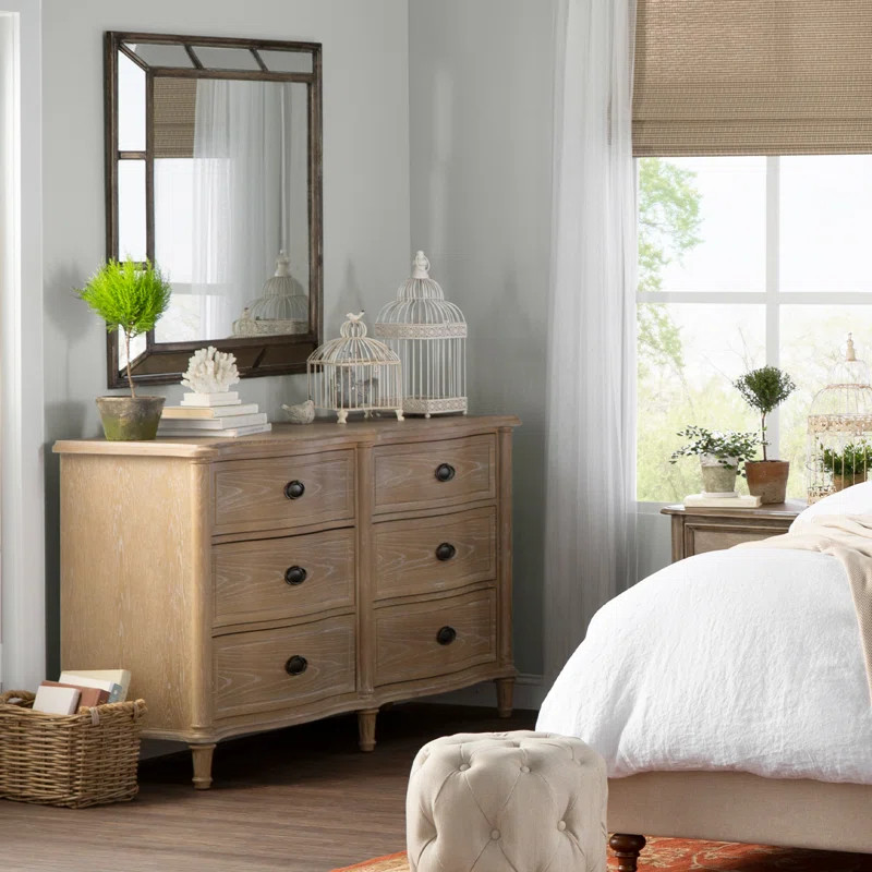 Watson 6 Drawer 64" W Solid Wood Double Dresser | Wayfair North America