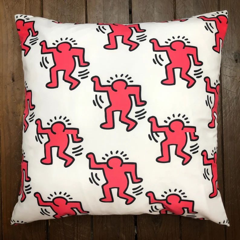 Keith Haring Graffiti Street Art Cushion Pillow 45cm x 45cm | Etsy | Etsy (US)