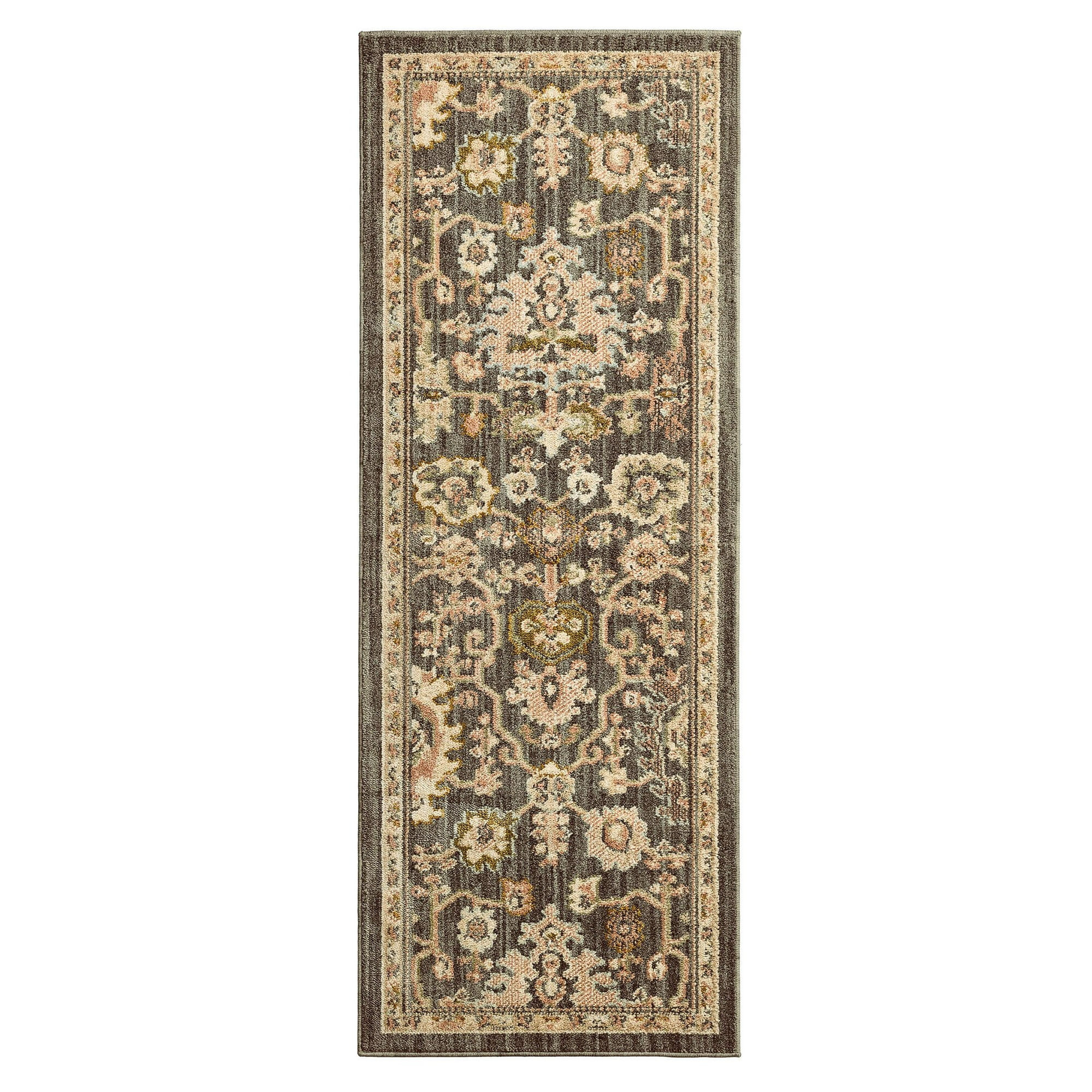 Better Homes and Garden Modern Oushak Low Pile Stain and Fade Resistant Indoor Runner Rug, Gray, ... | Walmart (US)