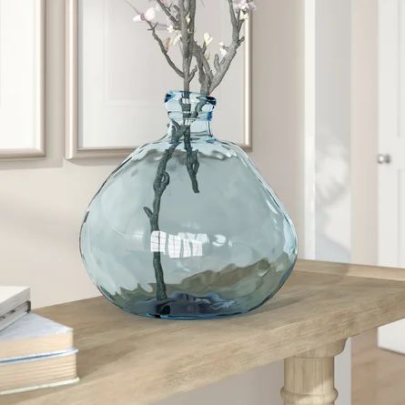 Sand & Stable Greely Smokey Blue 13" H Glass Table Vase | Wayfair | Wayfair North America