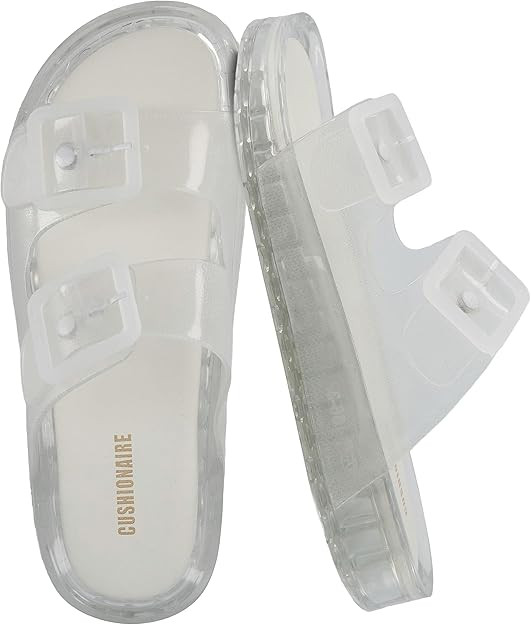 CUSHIONAIRE Pool Slides For Women Waterproof Double Buckle Adjustable Slip-On Womens Sandals For ... | Amazon (US)