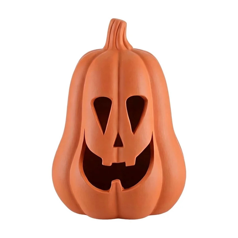 Voglyf Fall Decor Halloween Decorations, Terracotta Pumpkin Decoration Handmade Clay Pumpkin Lant... | Walmart (US)