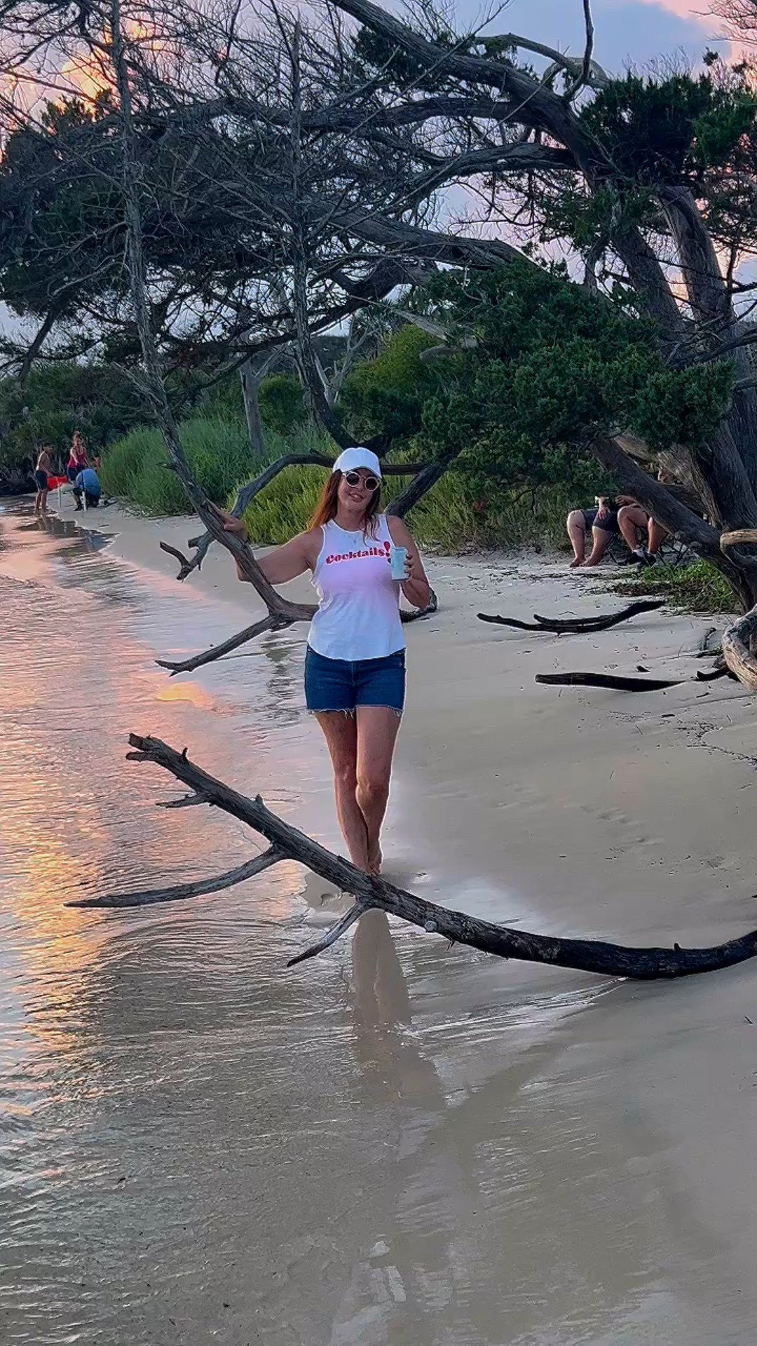 When the sky turns pinky, it’s time for a drinky! 💕🍹Enjoying sunset and sips at Matanzas Inlet. 🌅 

Sharing some fun summer graphic tank tops that are perfect for days like these! 

Beach
Sunset
Summer Casual outfit 

#LTKFindsUnder50 #LTKTravel #LTKOver40