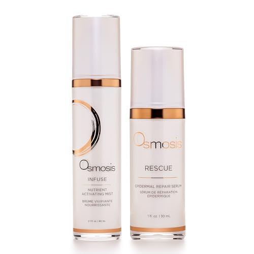 OSMOSIS Facial Mist and Serum Kit, INFUSE (2.7oz) Nutrient Hydrating Facial Mist, RESCUE (1oz) Epidermal Repair Facial Serum Calms Skin | Amazon (US)
