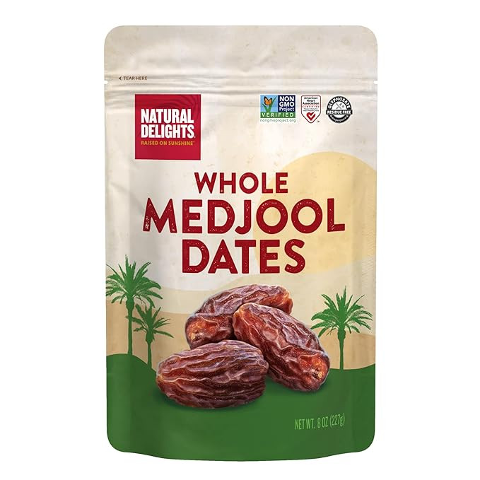 Natural Delights Medjool Dates – Large & Plump Non-GMO Verified, Good Source of Fiber, Naturall... | Amazon (US)