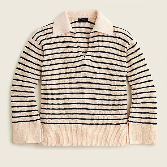 Relaxed collared sweater in stripe | J. Crew US