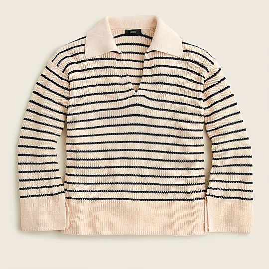 Relaxed collared sweater in stripe | J.Crew US