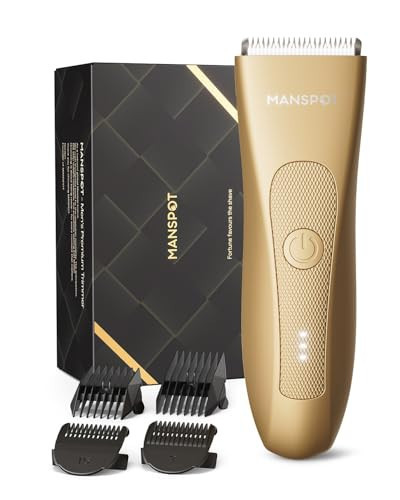 MANSPOT Hair Trimmer for Men, Father's Day, Anniversary & Birthday Gifts for Men, Dad, Him, Husband & Boyfriend, Premium Manscape Trimmer with 4 Guards & Replaceable Ceramic Blade | Amazon (US)