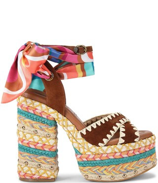 Kurt Geiger London Chelsea Scarf Wrap Platform Sandals | Dillard's | Dillard's