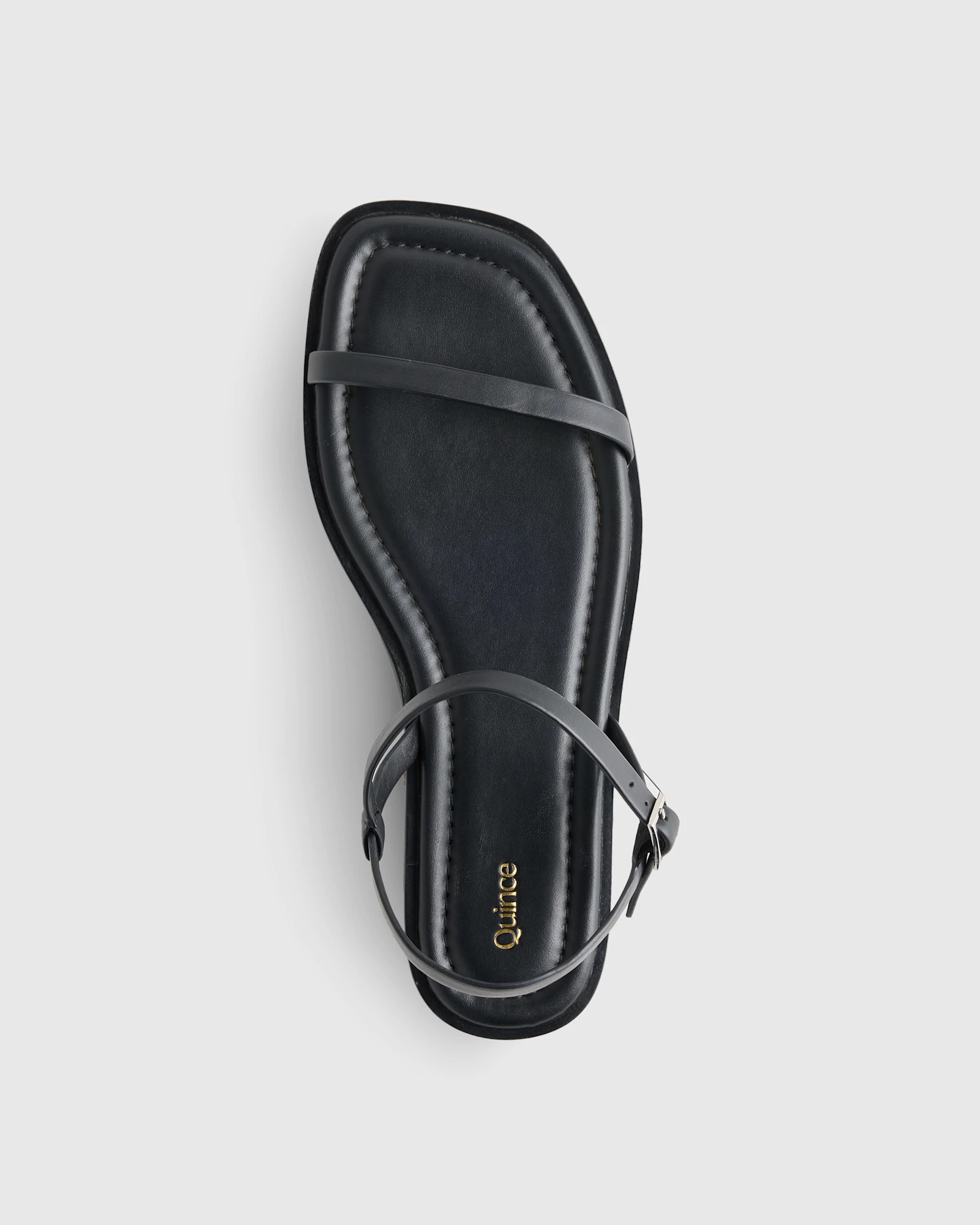 Italian Leather Ankle Strap Flat Sandal | Quince