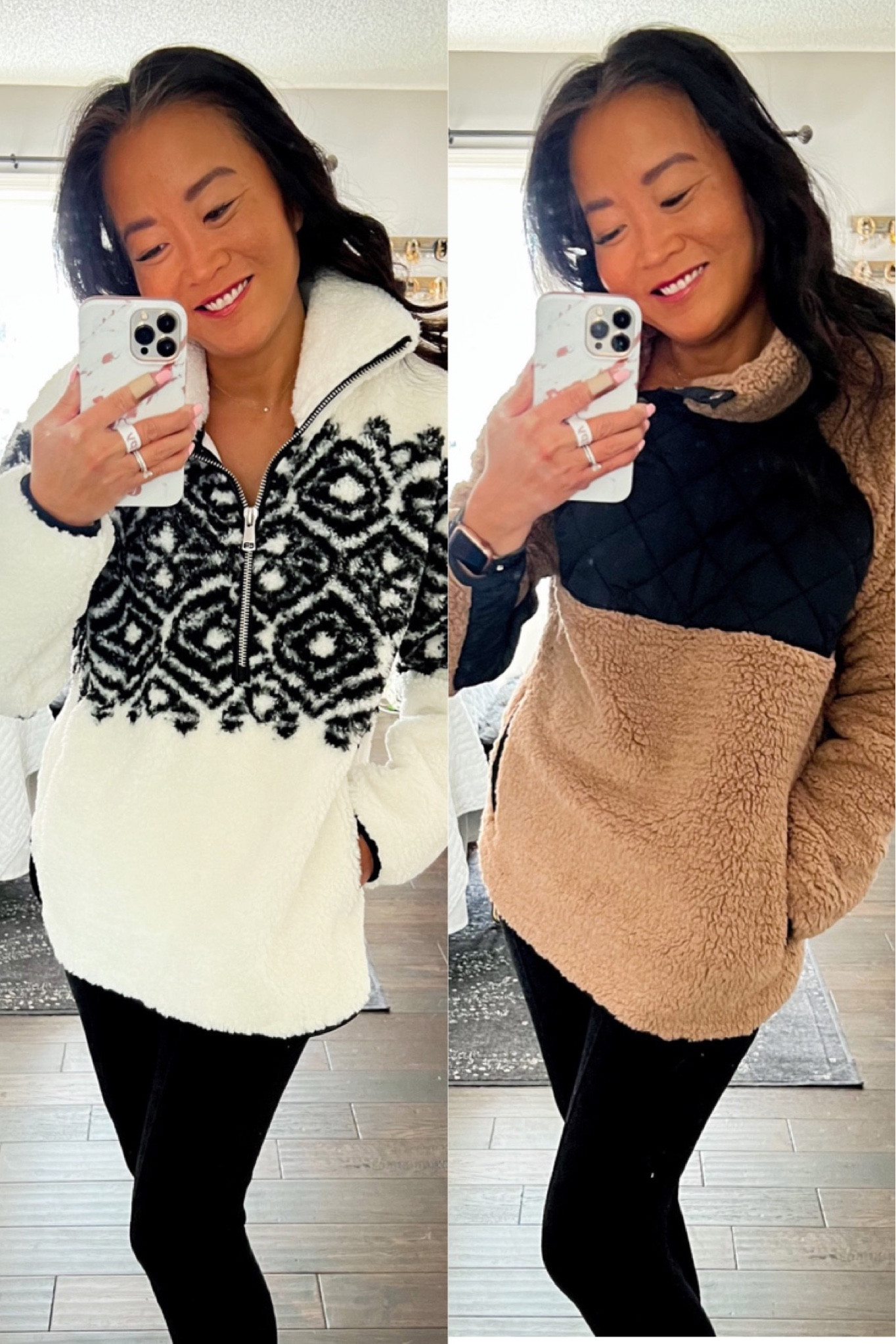 Warm fleeces! On sale, wearing a size small. 

#LTKsalealert #LTKunder50 #LTKstyletip