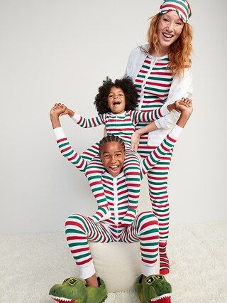 Thermal-Knit Matching Print One-Piece Pajamas for Men | Old Navy (US)