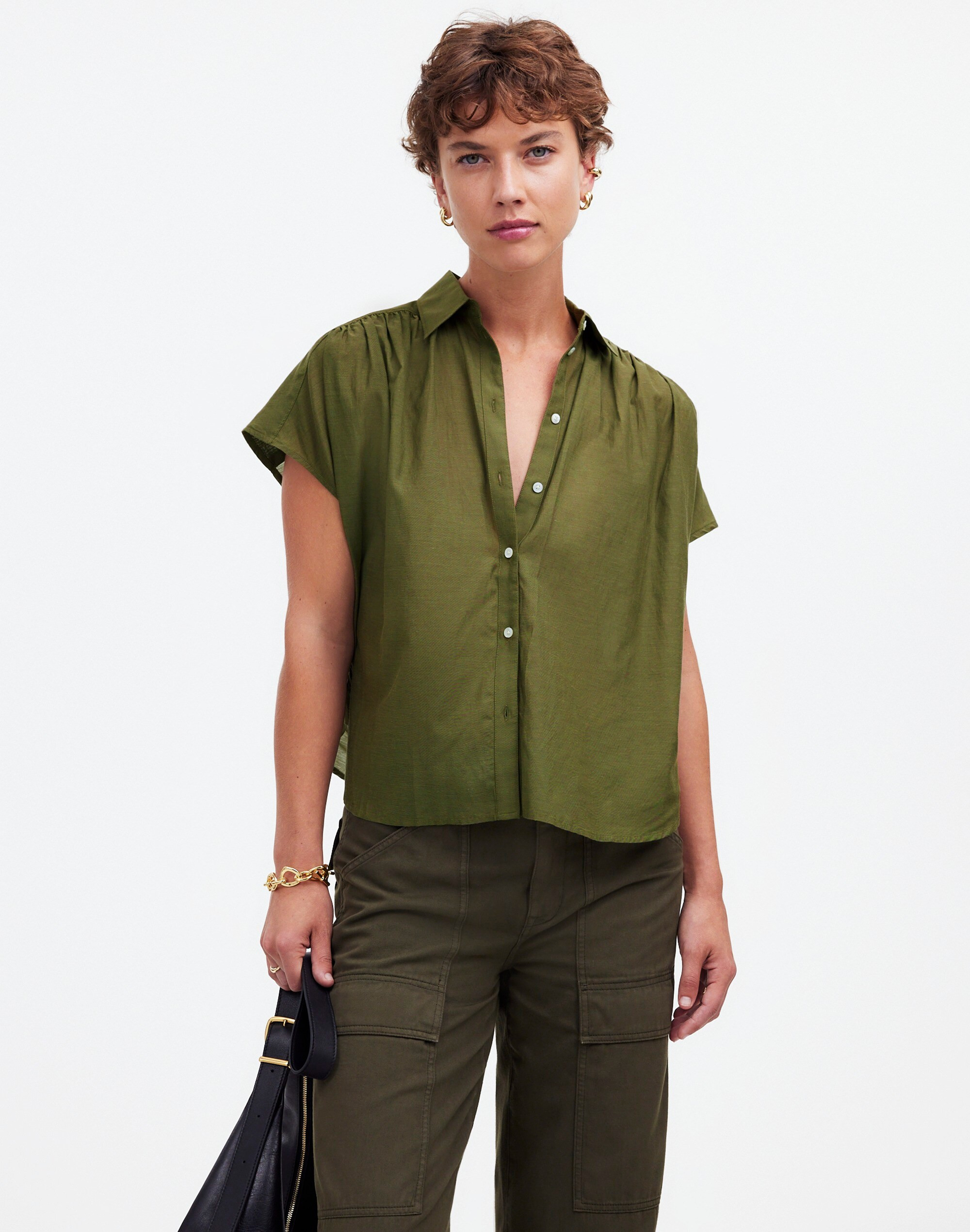 Cap-Sleeve A-Line Top | Madewell