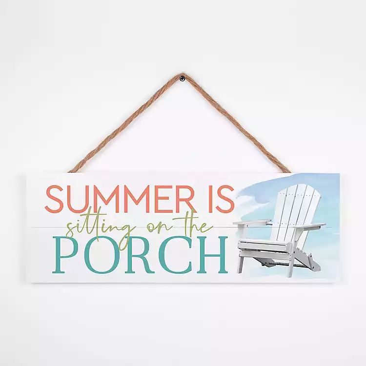 Summer Is Sitting On Porch Outdoor Plaque | Kirkland's Home