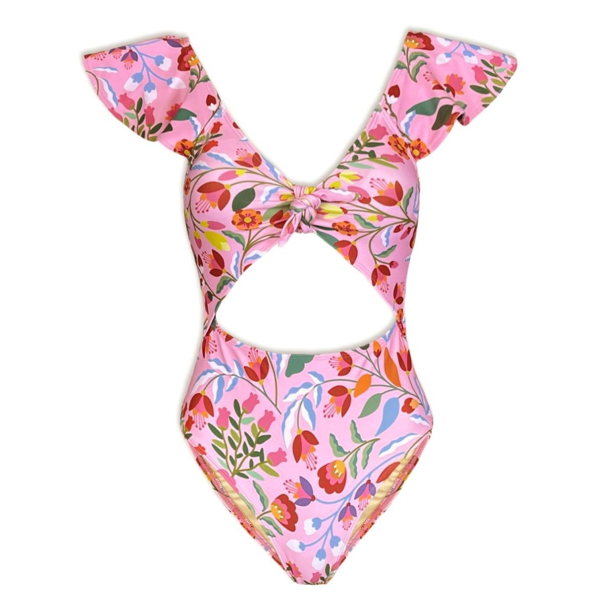 Pink Garden One-Piece Swimsuit | Wolf & Badger (US)