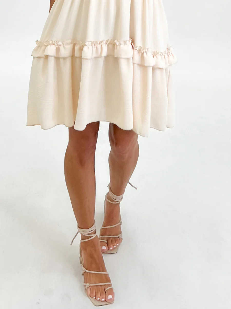 Desire Lace Up Sandal | Natural | Talulah