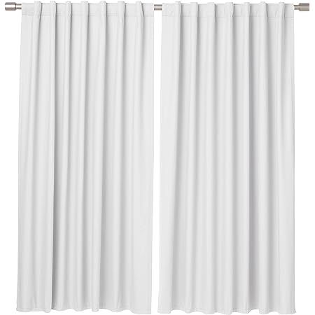 TWOPAGES White Pinch Pleated Drape Linen Light Filtering Room Darkening Curtain for Bedroom, Doub... | Amazon (US)