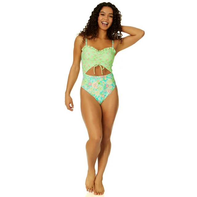 Celebrity Pink Juniors Boho Meadow One Piece Swimsuit, Sizes S-XXL | Walmart (US)