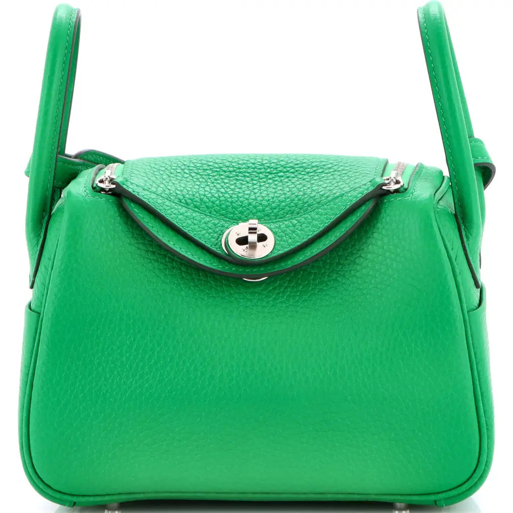 Pre-Owned Hermes Lindy Bag Clemence Mini in Green at Nordstrom, Size X-Small | Nordstrom