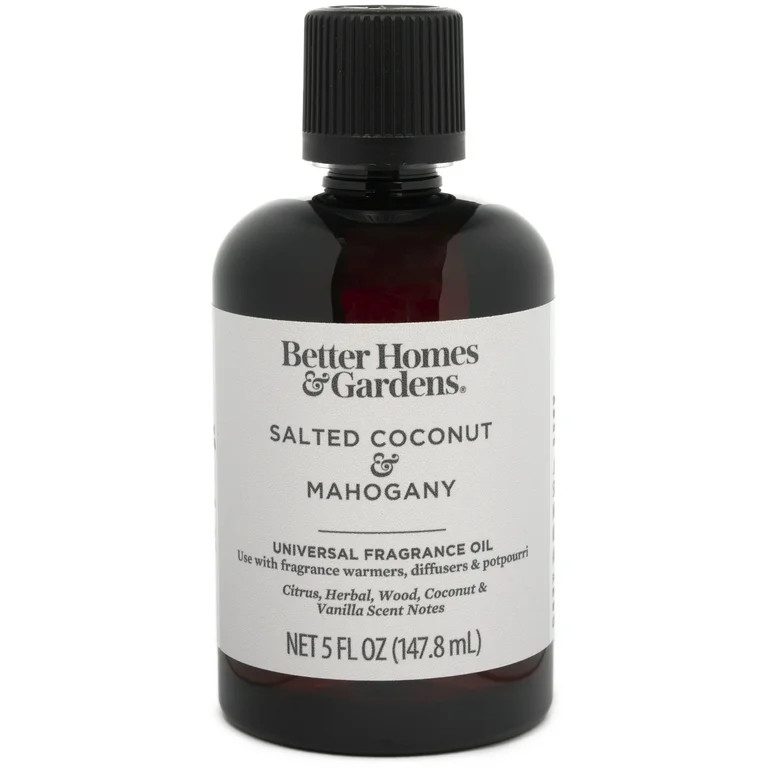 Better Homes & Gardens Universal Fragrance Oil, Salted Coconut & Mahagony Scented, 5 fl oz | Walmart (US)