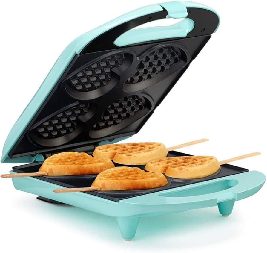 Holstein Housewares 4-Section Heart Shaped Waffle Maker, Non-Stick Waffle Iron, Mini Waffle Maker... | Amazon (US)