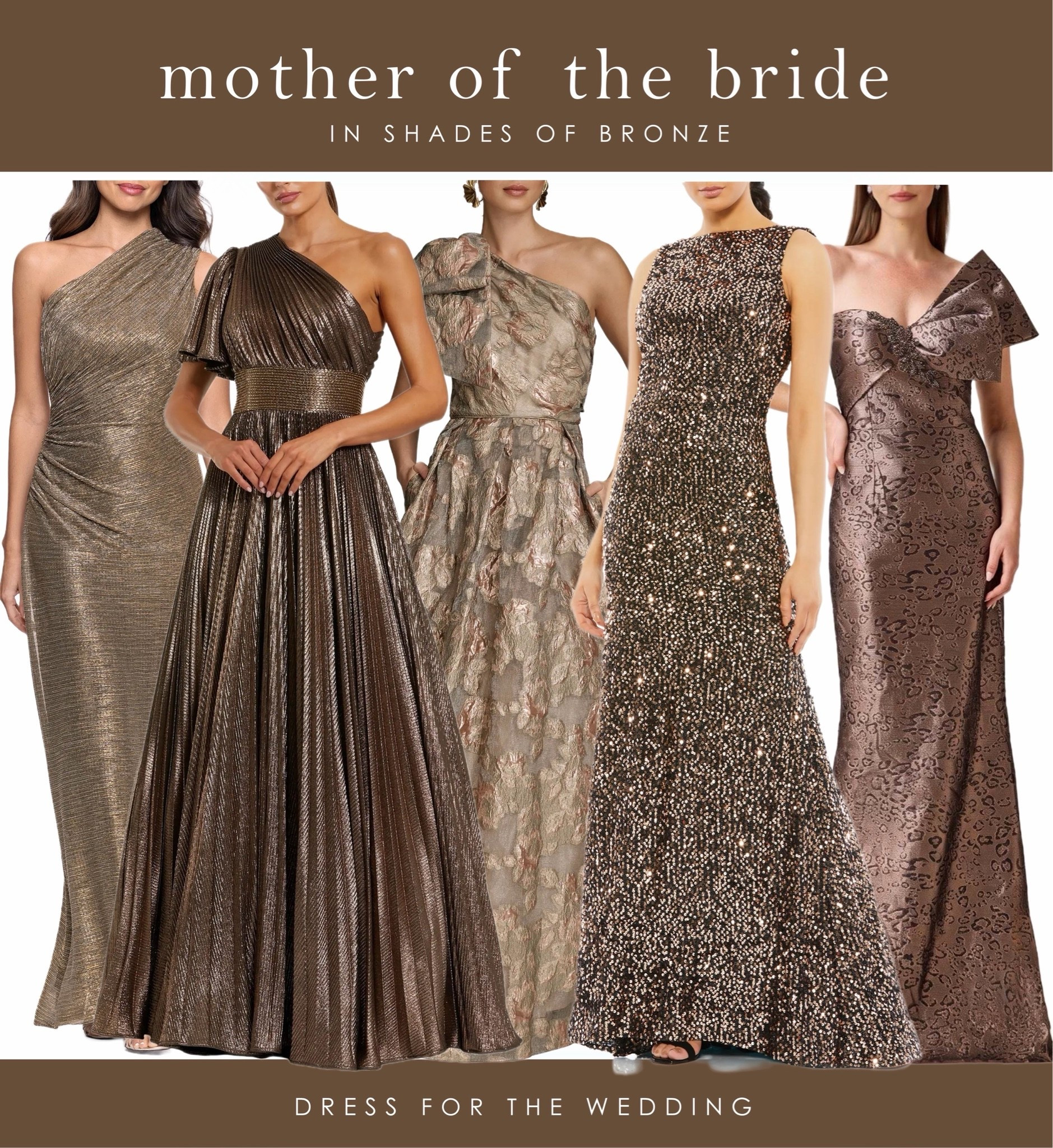 Bronze,brown, and neutral dark gold dresses for the mother of the bride and mother of the groom. Formal dresses for weddings. 🤎 Follow Dress for the Wedding on the LIKEtoKNOW.it shopping app to get the product details for this look and more cute dresses, wedding guest dresses, wedding dresses, and bridal accessories, plus wedding decor and gift ideas!

#LTKOver40 #LTKWedding #LTKmomlife