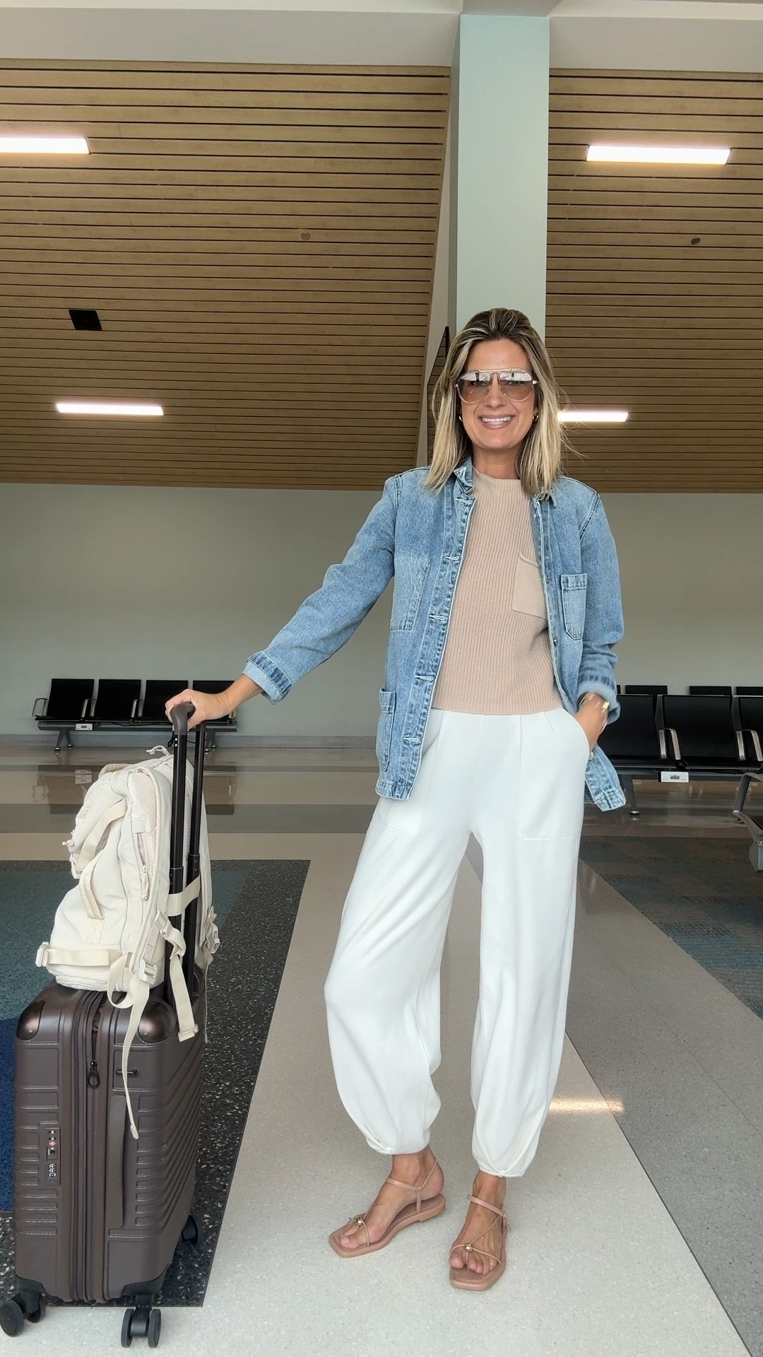 Been wearing this Amazon travel set for YEARS! Wearing size small in the set and denim jacket.

#LTKootd #LTKTravel #LTKOver40
