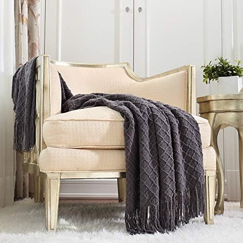 CREVENT Knitted Decorative Throw Blanket for Couch Sofa Chair Bed, Soft Breathable Lightweight fo... | Amazon (US)