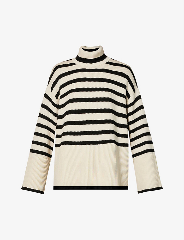 Striped turtleneck wool-blend knitted jumper | Selfridges