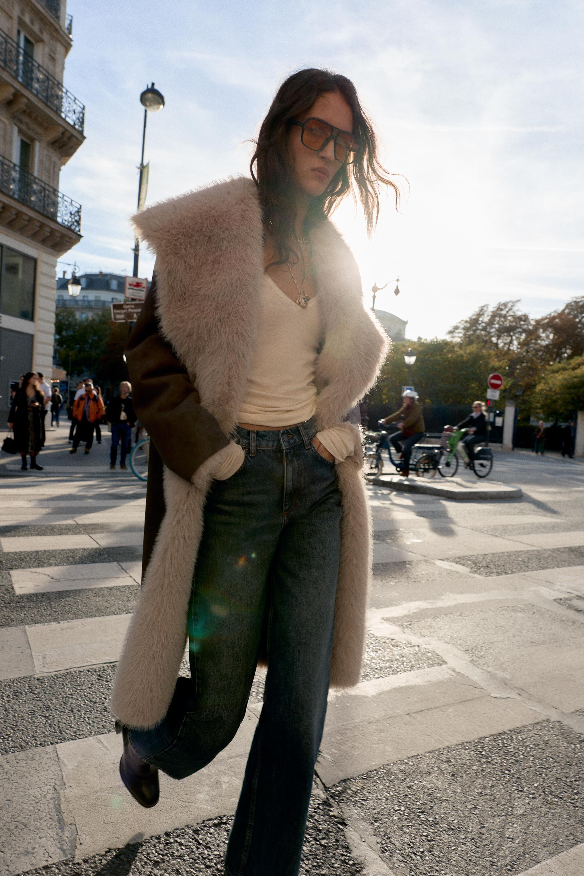 REVERSIBLE FAUX FUR DOUBLE-FACED COAT | Zara US