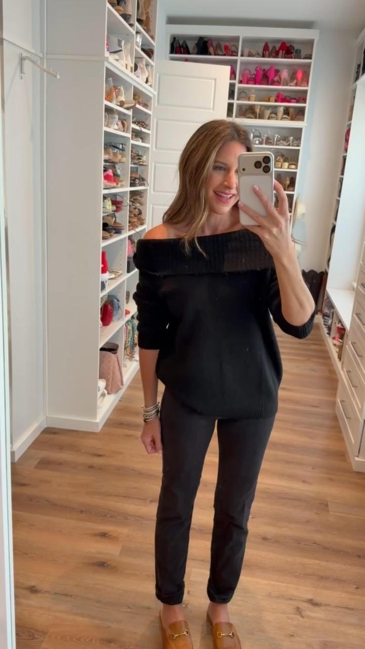 In a small top, size 26 jeans, mules and accessories - fits tts.

#LTKootd #LTKgrwm #LTKSeasonal