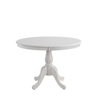 Fairview White 42 In Wooden Pedestal Fining Table 3042T-PW | The Home Depot