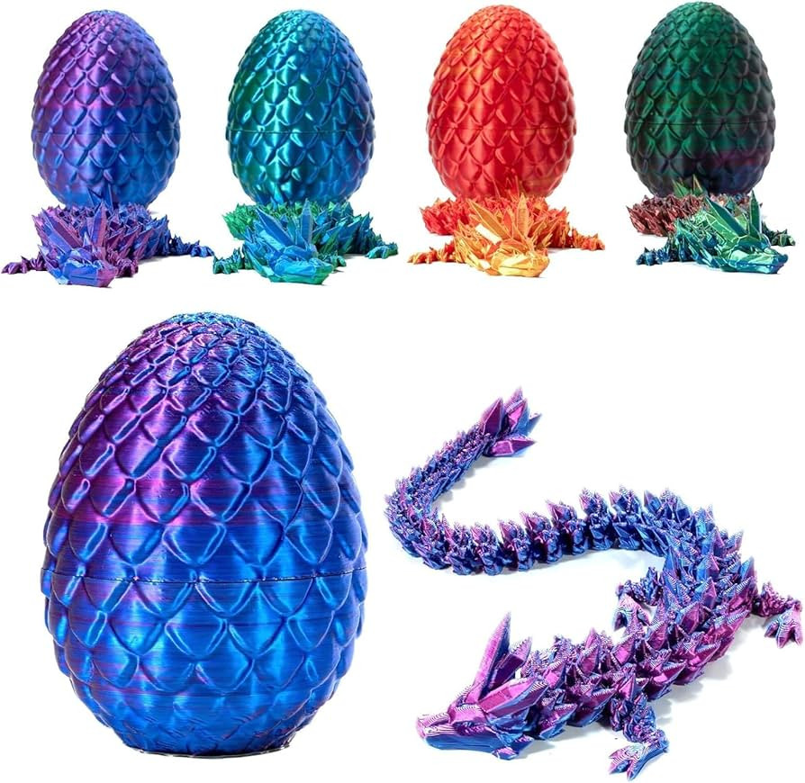 Executive Desk Toys Easter Egg, 3D Printed Dragon, 3D Dragon Eggs with Dragon Inside, Dragon Toy ... | Amazon (US)
