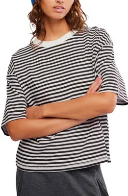Free People Stripe Relaxed Fit Cotton T-Shirt in Court Stripe Fruit P at Nordstrom, Size Medium | Nordstrom