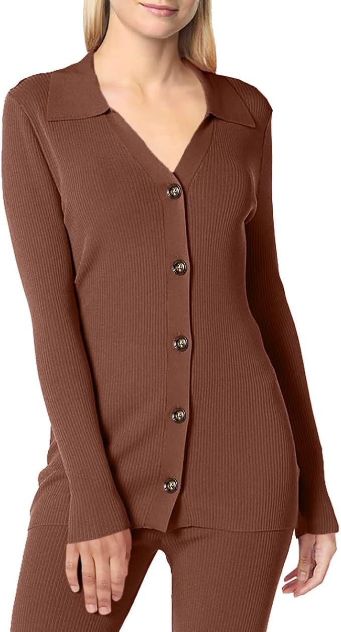 The Drop Women's Constance Rib Button Down Sweater | Amazon (CA)