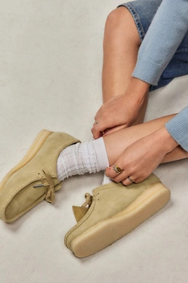 Clarks Originals Wallabee Maple Suede Shoes - Beige UK 5 at Urban Outfitters | Urban Outfitters UK