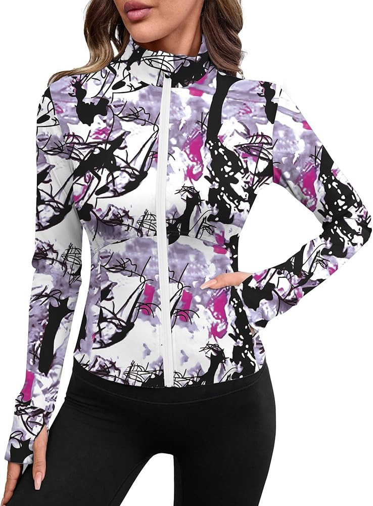 Avoogue Women Lightweight Active Jacket Full Zip Workout Running Yoga Athletic Outerwear with Poc... | Amazon (US)
