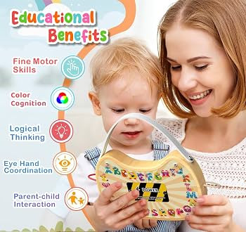 Busy Board with LED Light Switches,Toddlers Montessori Travel Toys for 1 2 3 Years Olds,Wooden Au... | Amazon (US)