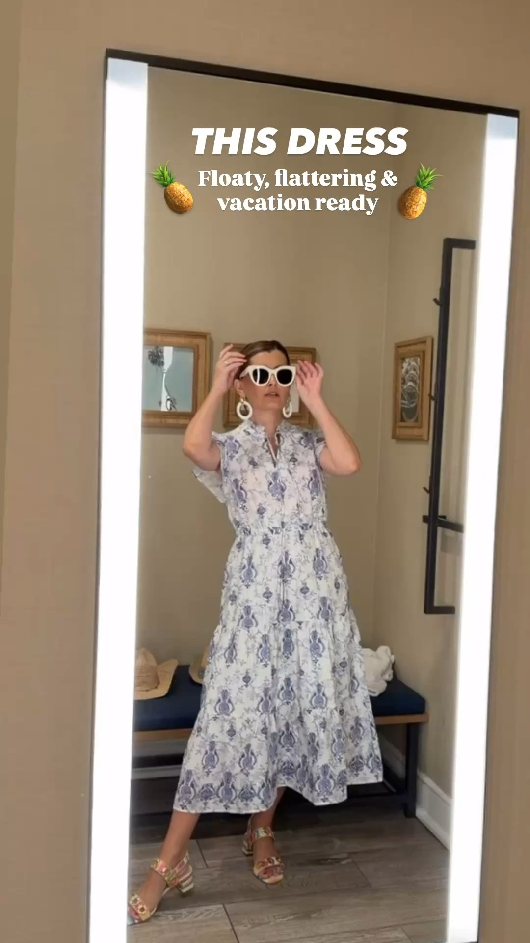 Obsessed with this airy cotton summer dress from the new Tommy Bahama x John Robshaw artist series drop. The pineapple print + blue & white = just right. Super flattering & versatile — perfect for vacation, Mother’s Day dresss, or around town. Sizing: Runs big. I’m wearing the XXS  & am normally a 2 in most dresses. (I’m 5’3 & a half)

I linked the shirt version too 🩵🍍 & more faves from this collection 


#LTKootd #LTKMothersDay #LTKOver40