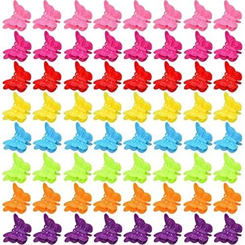Amazon.com : 100 Packs Assorted Color Butterfly Hair Clips, Beautiful Mini Butterfly Hair Clips H... | Amazon (US)