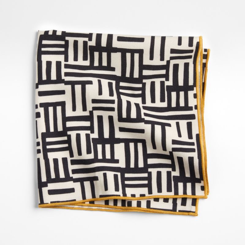 Adidibea Shapes Printed Cotton Napkin by Eric Adjepong | Crate & Barrel | Crate & Barrel
