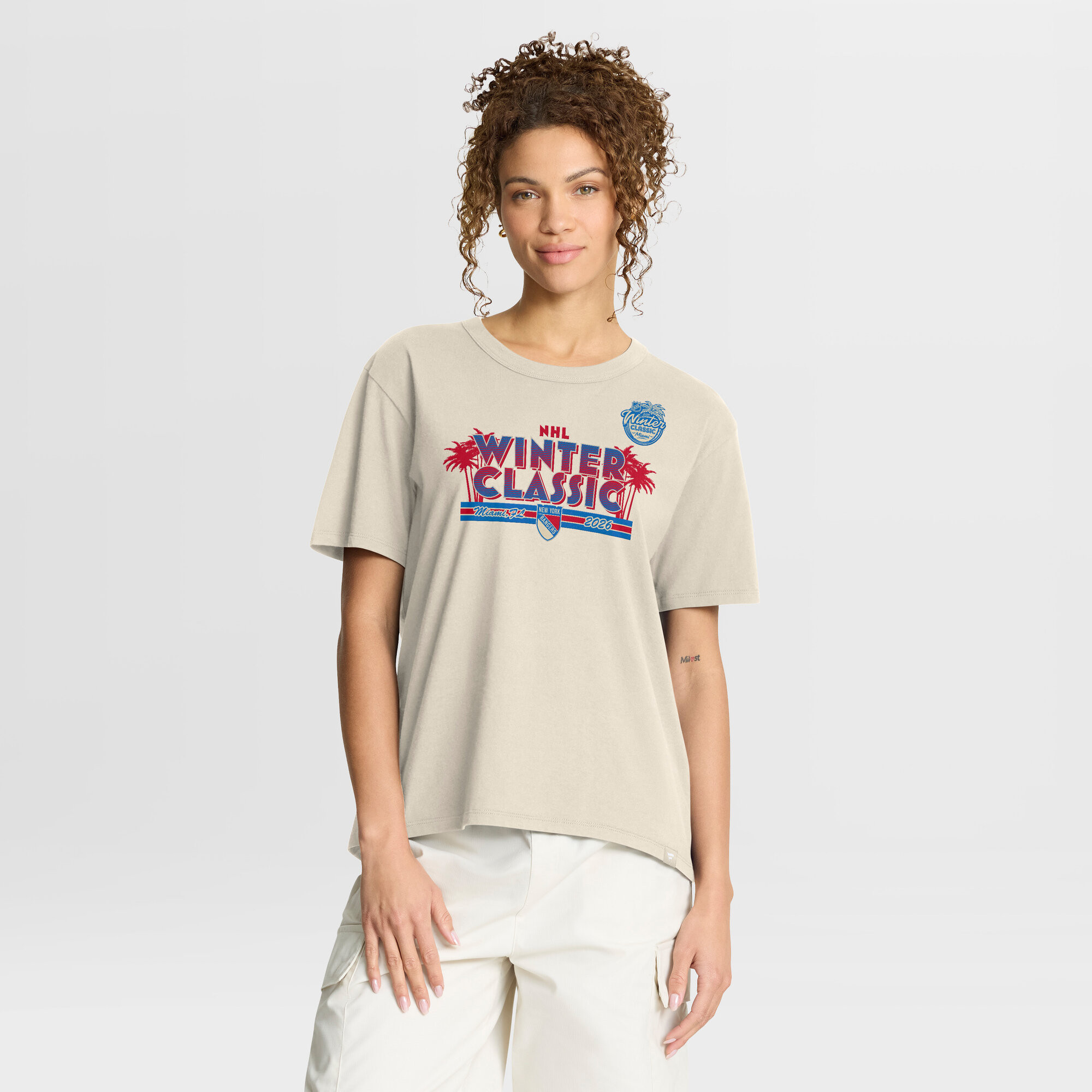 New York Rangers Fanatics Women's 2026 NHL Winter Classic T-Shirt - Cream | Fanatics