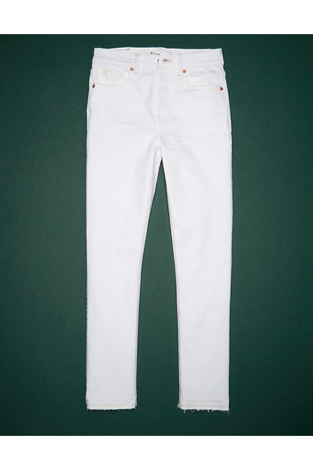 AE77 Premium Straight Crop Jean NULL White 14 Regular | American Eagle Outfitters (US & CA)